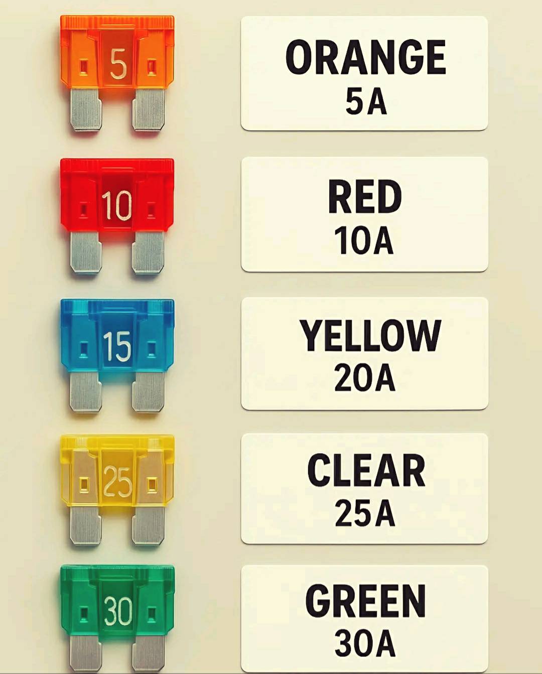 Cars Tools - 🔌🚗 How To Understand Car Fuse Color Codes!... | Facebook