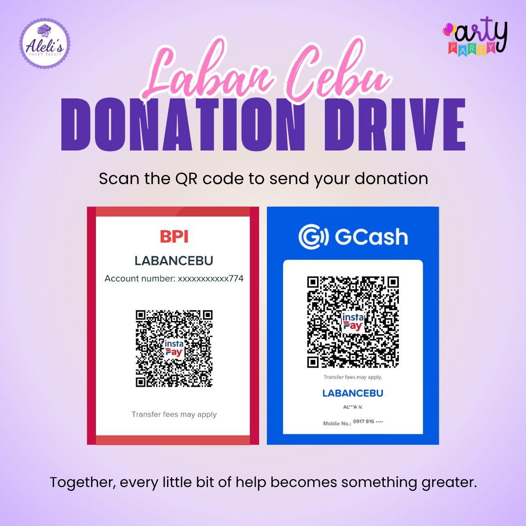 Arty - 💙 Laban Cebu Donation Drive 💙 Together, every little bit of help ...