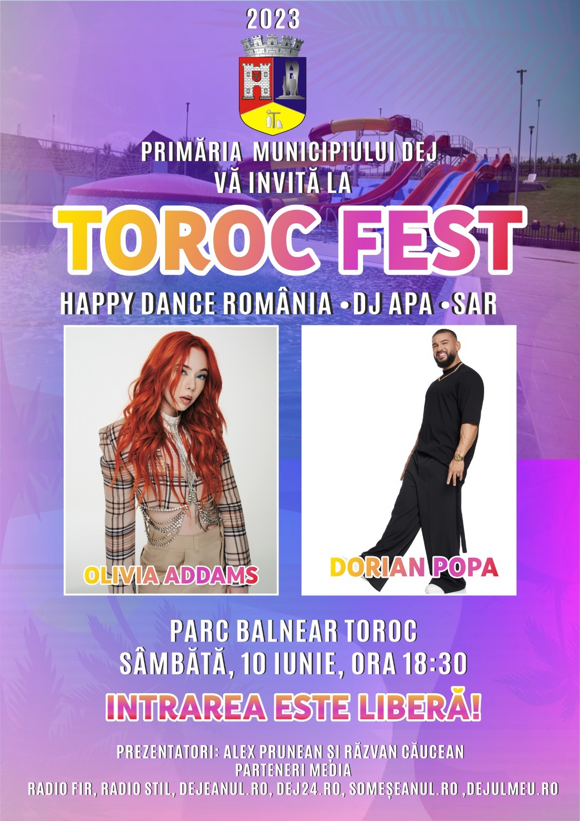 Radio FIR Dej - 🎶 Concert la Parcul Balnear Toroc în 10 iunie Primăria ...