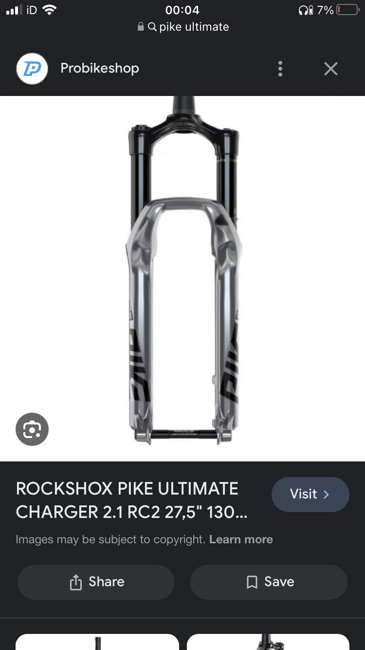 What year RockShox Pike Ultimate forks are available in 27.5 with