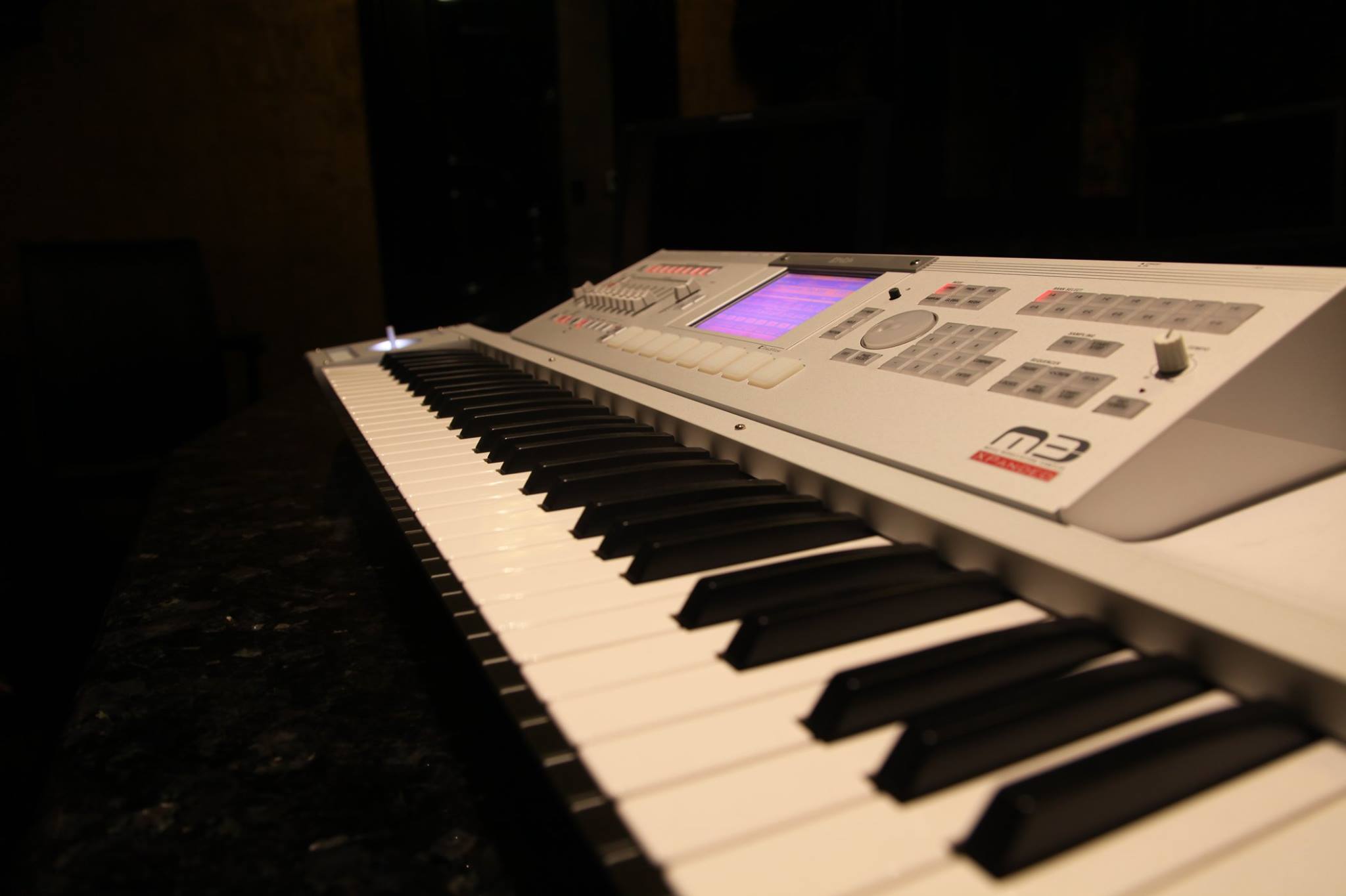 The KORG M3 Xpanded is a music workstation, synthesizer sampler