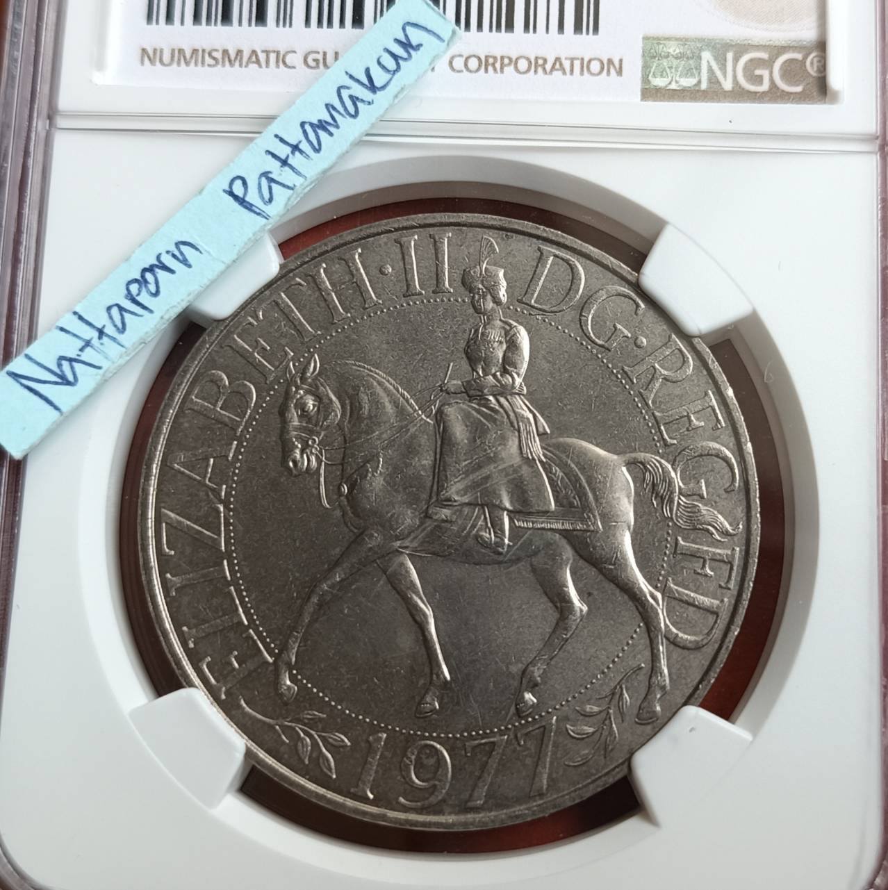 1977 England 25 new pence Silver Jubilee coin