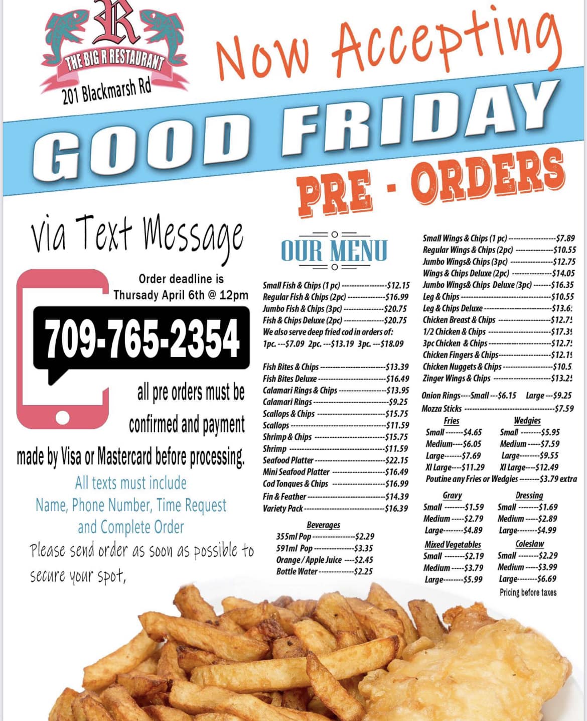 Now... - The Big R Restaurant. 201 Blackmarsh Rd Location