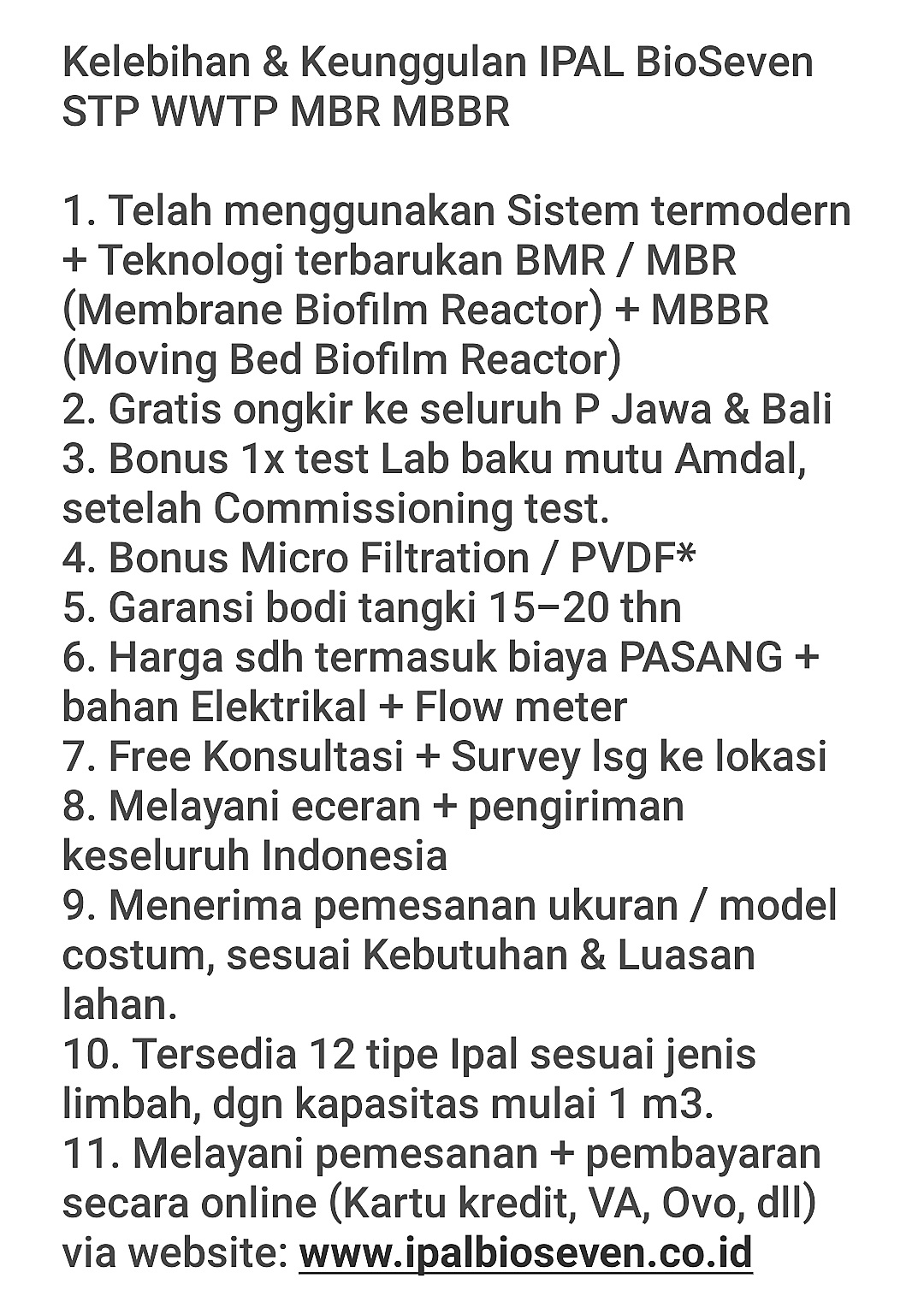 IPAL BioSeven Septic tank biotech & biofilter