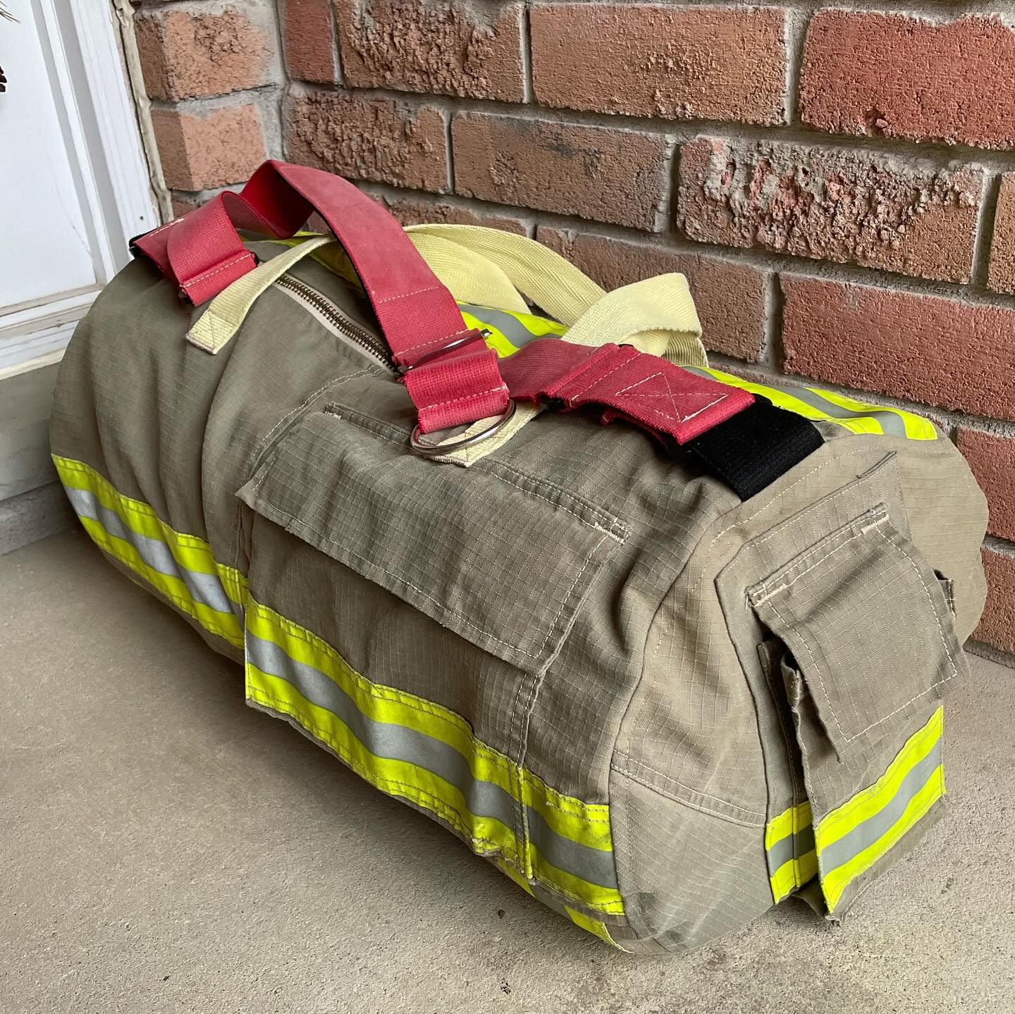 【No.4】リメイク/ Edo Firefighter Upcycled Bag Upcycled firefighter gear duffle bag