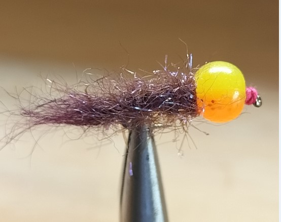 Egg Sucking Leech Fly – Black With Orange Egg, Size 6, 3-Pack For Steelhead, Salmon, Trout