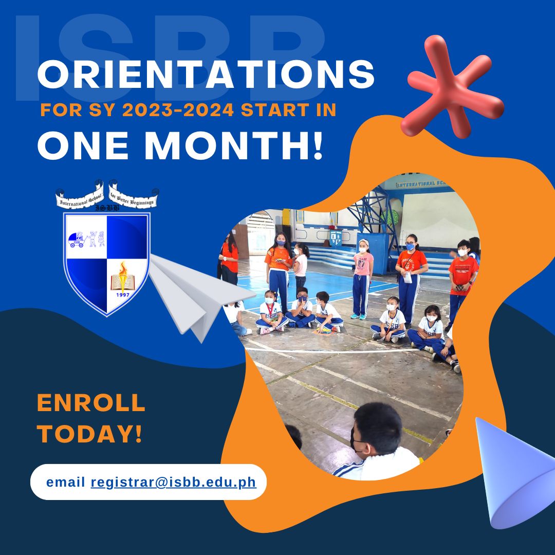 ISBB - Time flies! Only one month until Student & Parent...