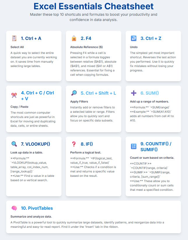 Excel - 💡 Mastering Excel isn’t about knowing everything — it’s about ...
