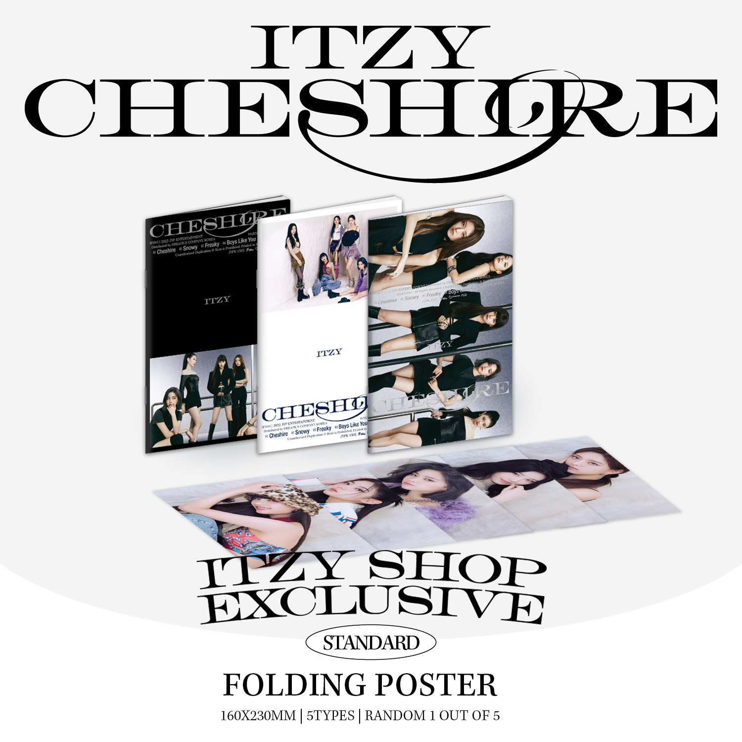 ITZY <CHESHIRE> Special ✨HAND-SIGNED FOLDING POSTER (Random