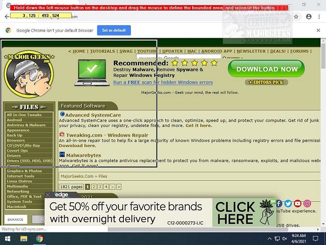 MajorGeeks - Lock Cursor Tools will confine the mouse cursor to a ...