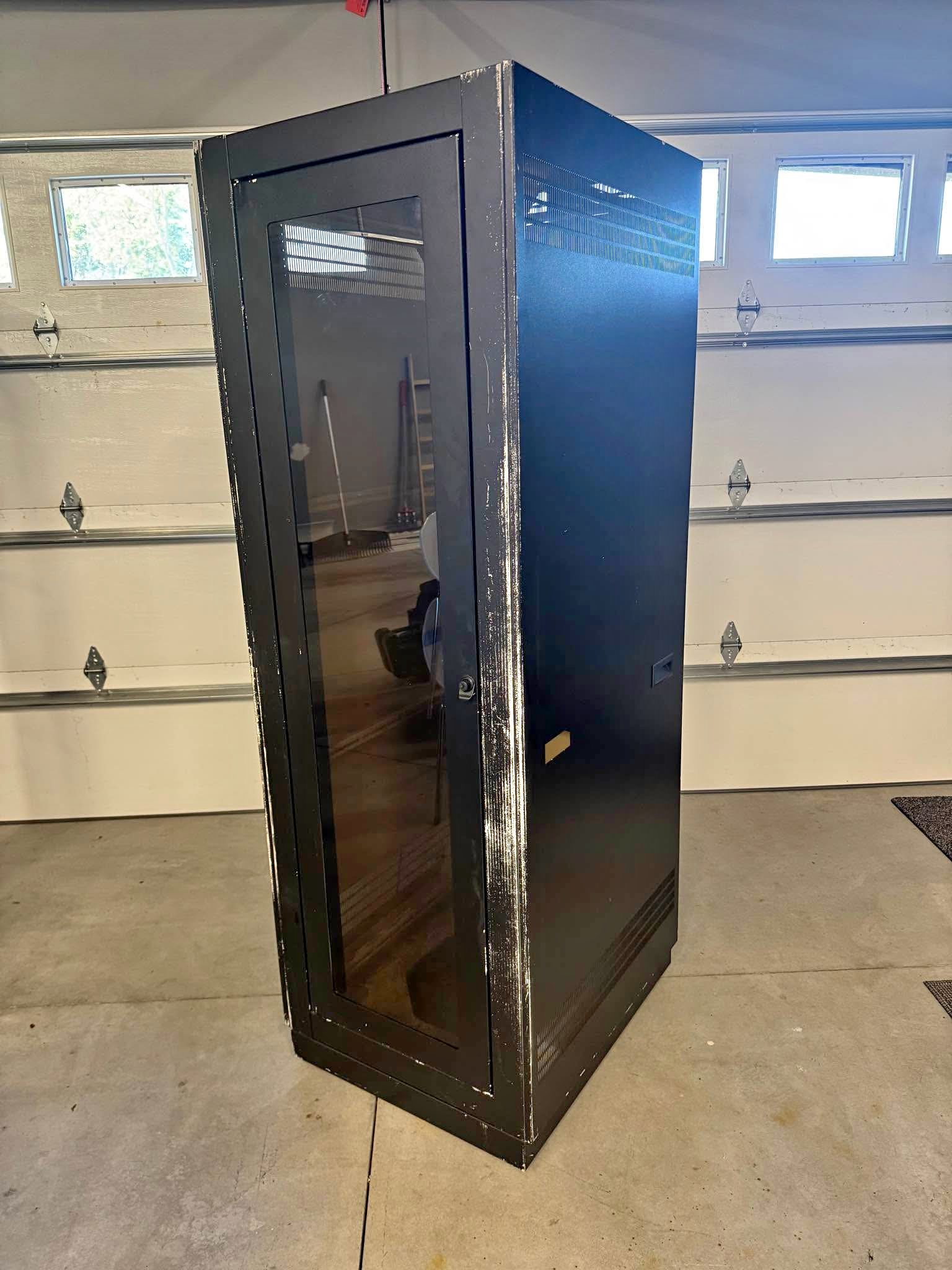 Solid APW Server Rack - 32D” x 27W” x 80H” w/ Tinted Door - Storage ...