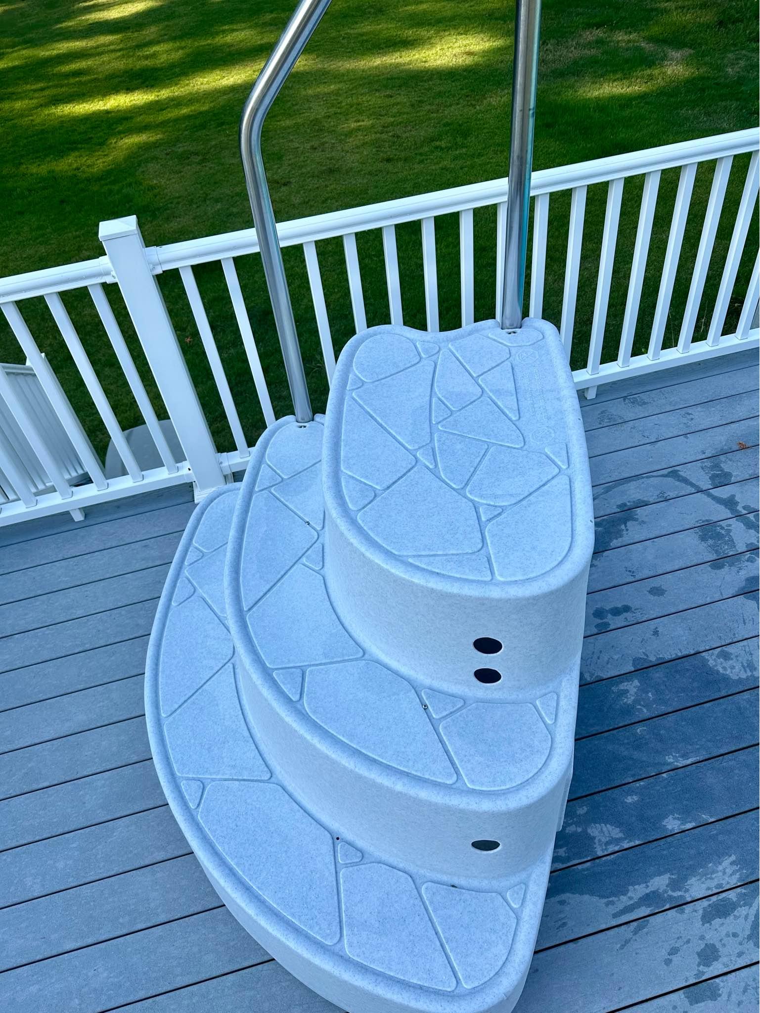 Wedding Cake Pool Stairs - Pools &amp; Spas - Litchfield, New Hampshire ...