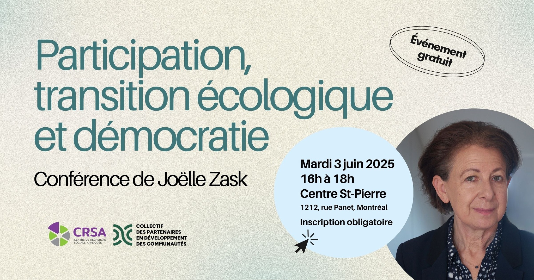 Participation, transition écologique et démocratie, avec Joëlle Zask