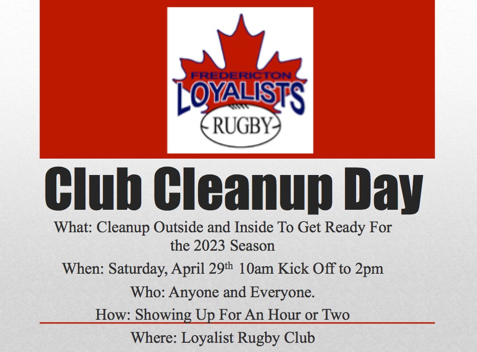 Happy Tuesday. This Saturday da club will be doing a clean up day ...