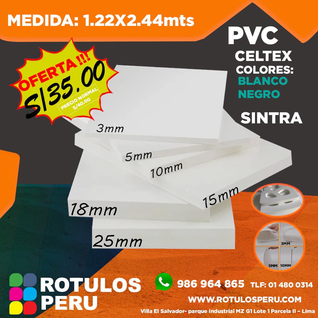 Rótulos - ¡Nuevo Stop! PVC – CELTEX – SINTRA – FOREX – FOAM BOARD Es ...