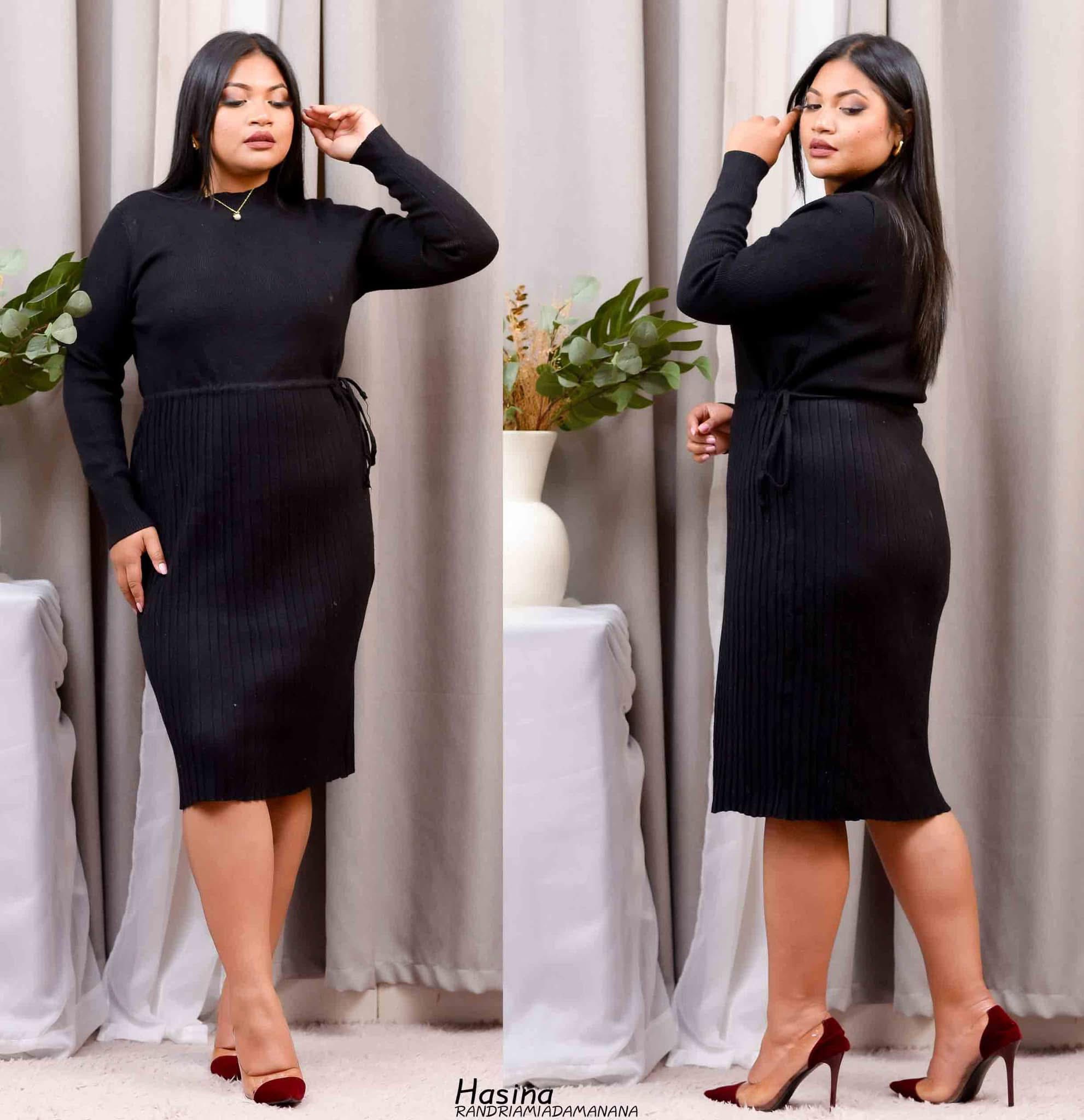 Robe Pull Taille 10 – Occasion Très Bon état, Couleur Noire, Style Jumper Dress, Marque Non Précisée