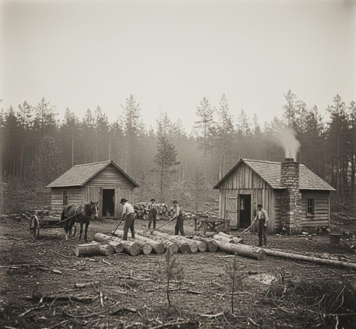 The Loggers - Timber extraction continued as a local economic activity ...