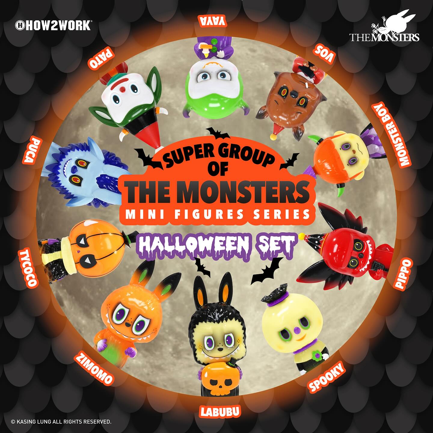 HOW2WORK New Product Release Super Group of The Monsters Mini