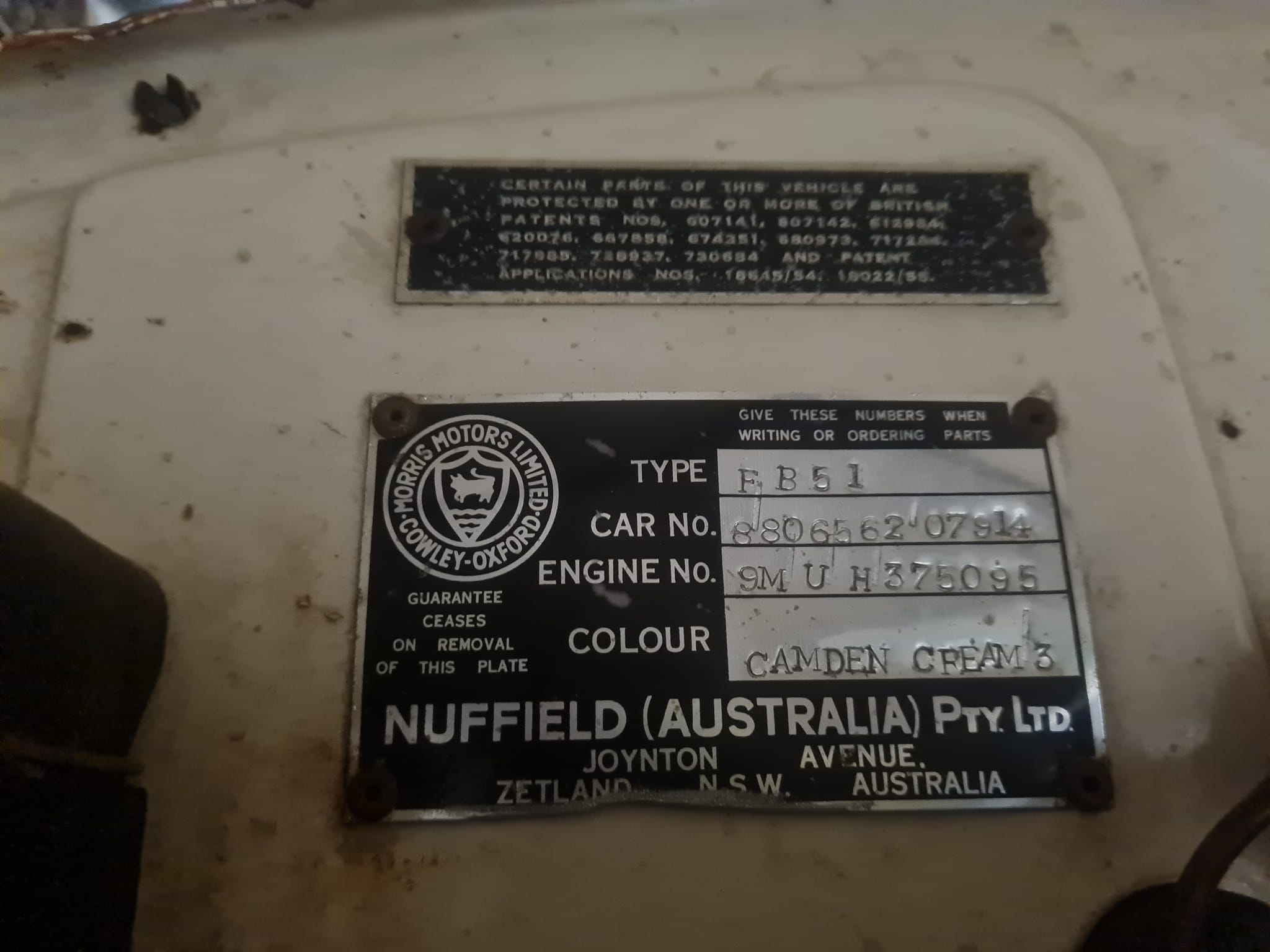What year is my Morris Minor with FB51 plate?
