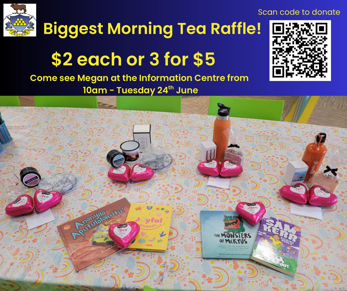 Croydon - 🎉 The Biggest Morning Tea including raffle is on tomorrow! ☕🎟 ...