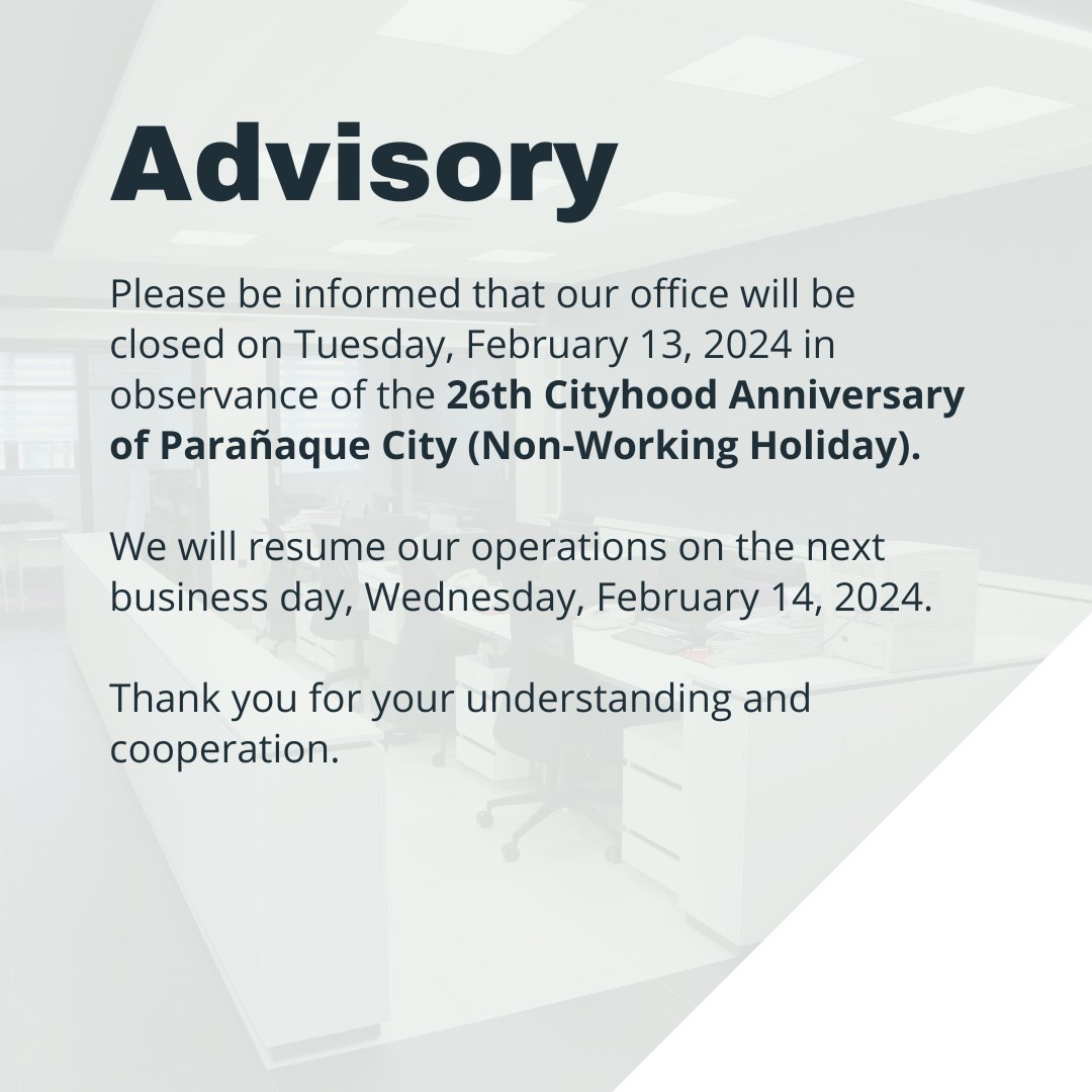 Lacerta - 📆 ADVISORY Please be informed that our office will be closed ...
