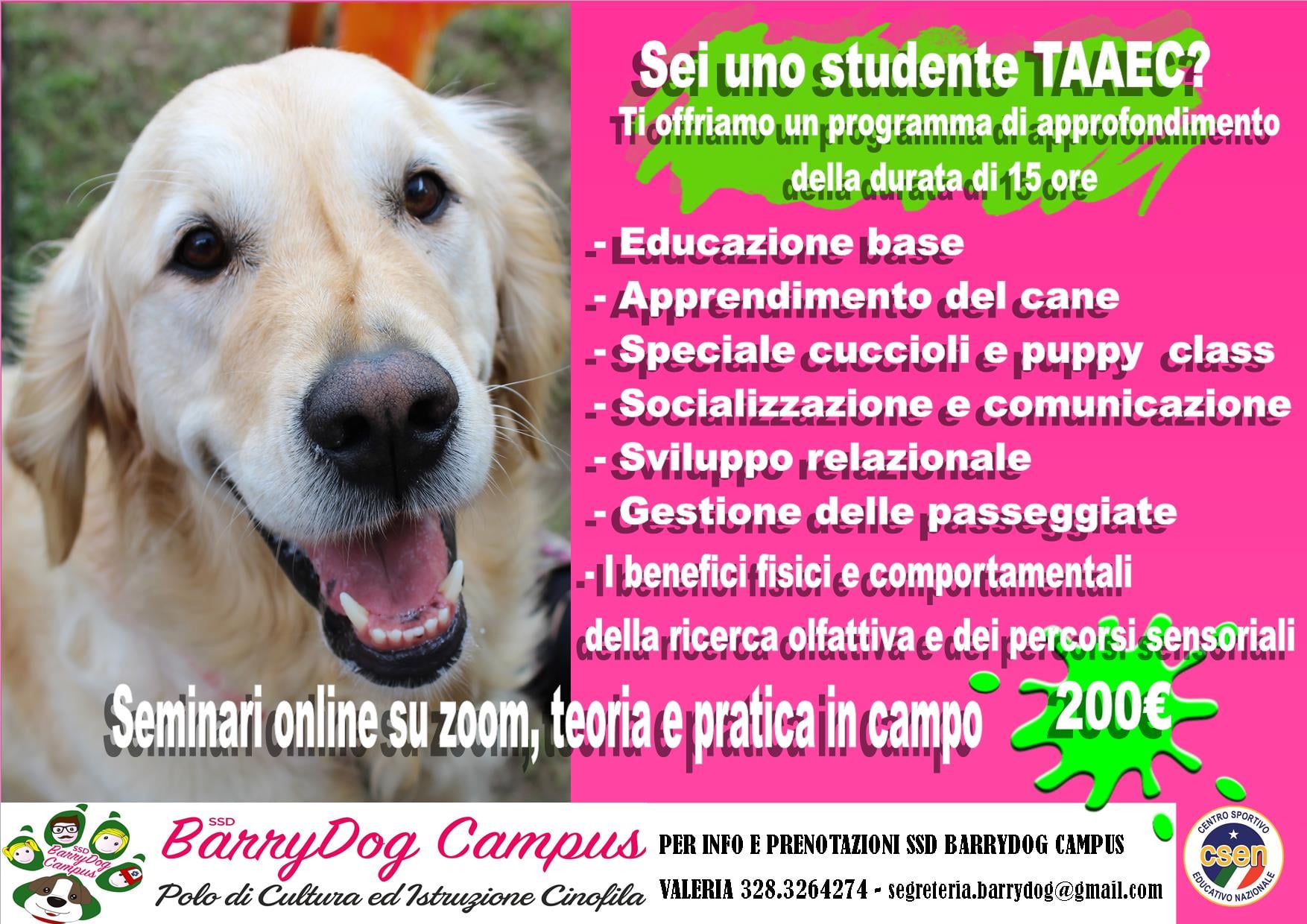 BarryDog Campus - La nostra offerta riservata agli...