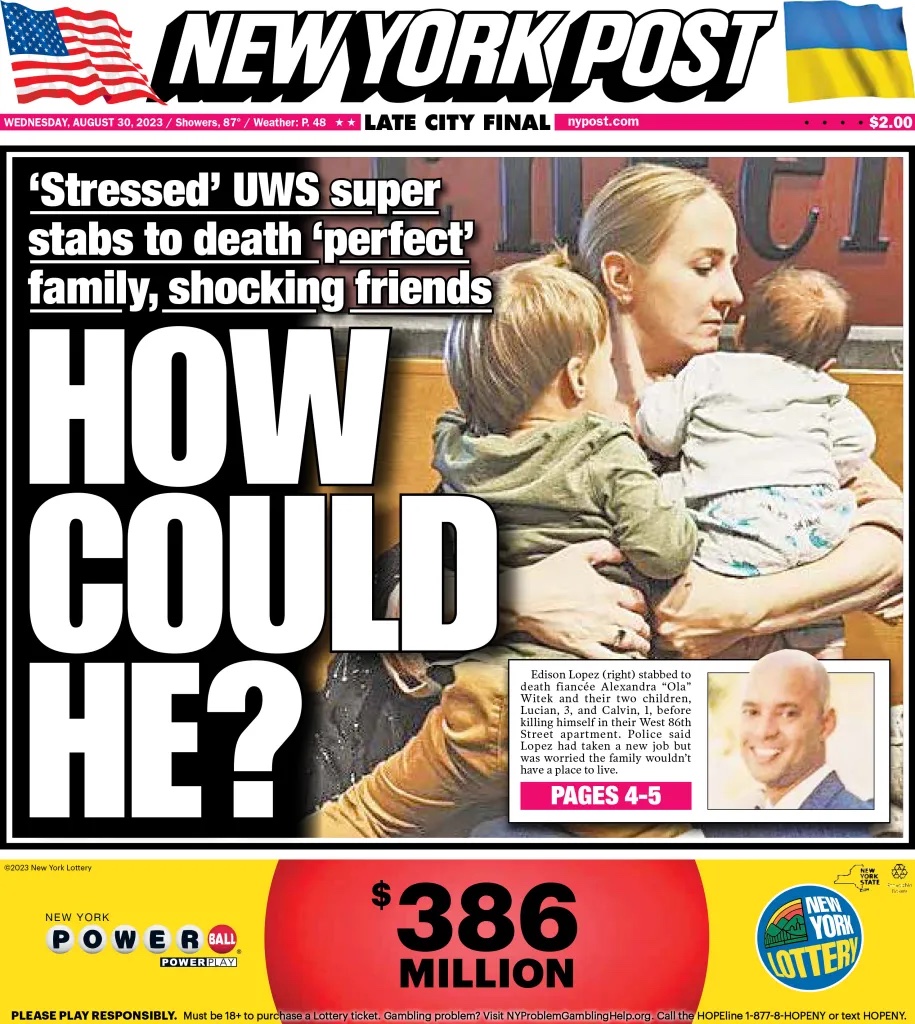 New York Post - Today's cover: Heartbreaking photos show...
