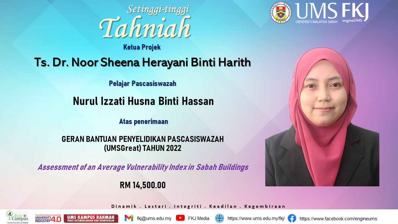 Congratulations to Ts. Dr. Noor... - Fakulti Kejuruteraan UMS | Facebook