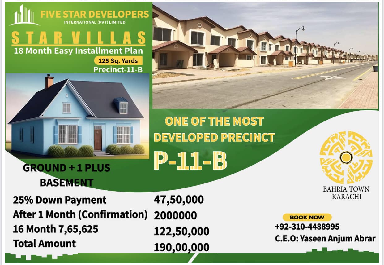FIVE STAR Developers International Pvt Ltd | Karachi