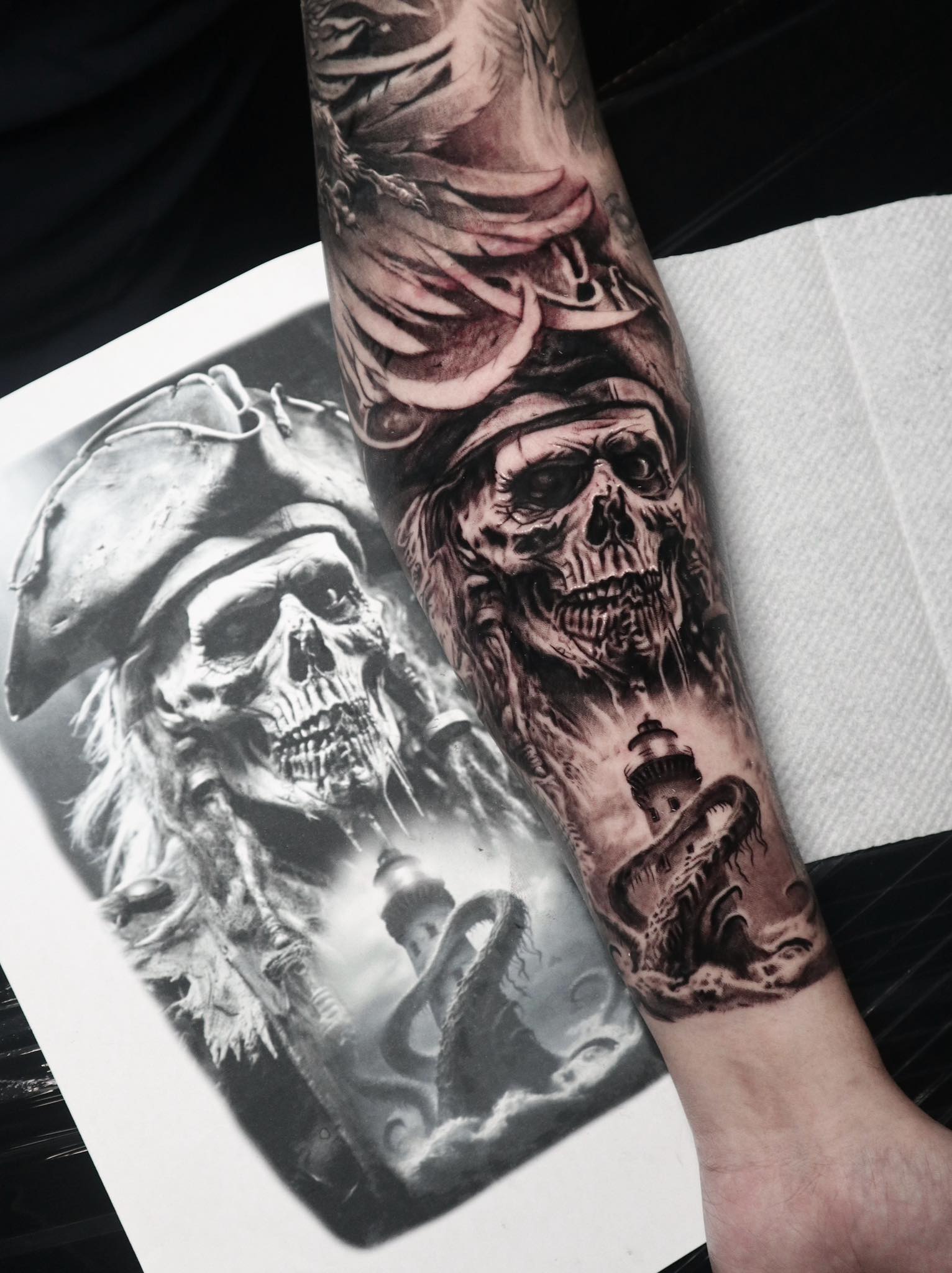 Karlvtattoo - Pirate Zombie 💀🏴‍☠️ Custom design. Fullsleeve