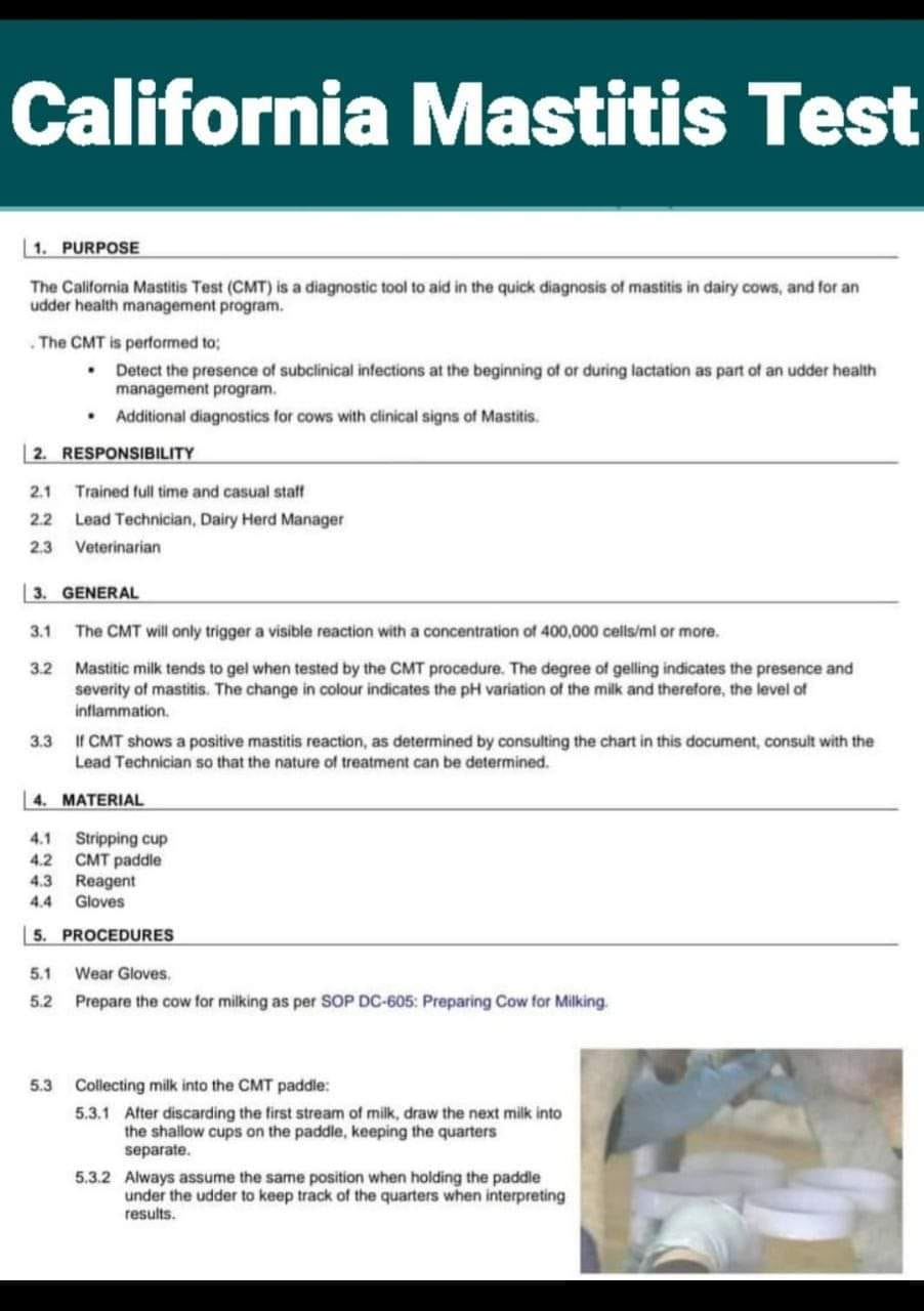 California mastitis test - Animal Health Corner | Facebook