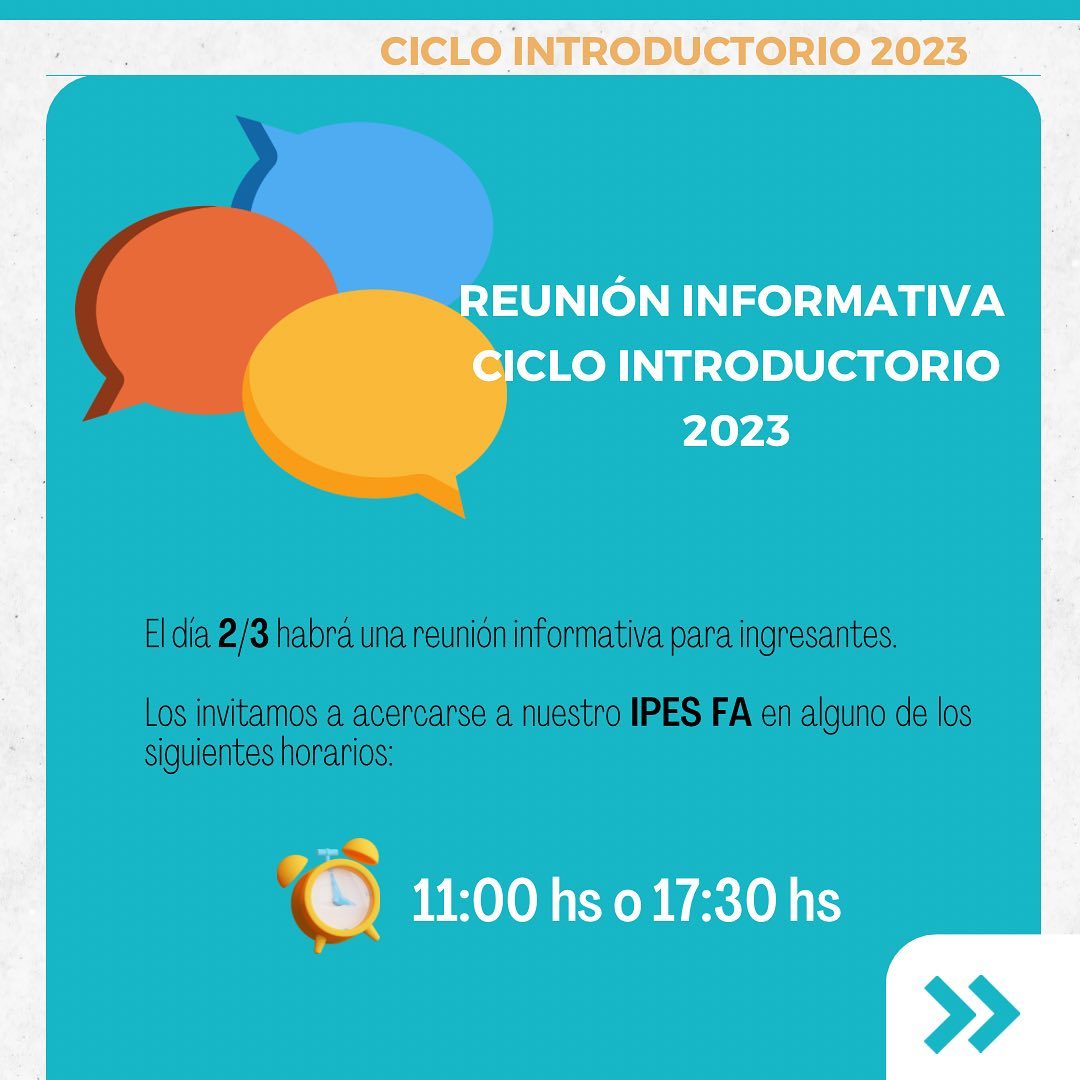CICLO INTRODUCTORIO IPESFA... - IPES FA Comunidad Educativa