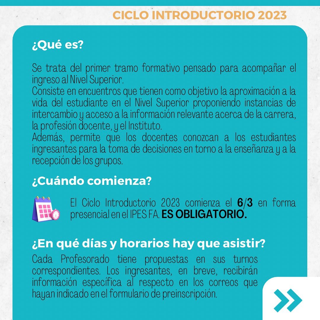 CICLO INTRODUCTORIO IPESFA... - IPES FA Comunidad Educativa