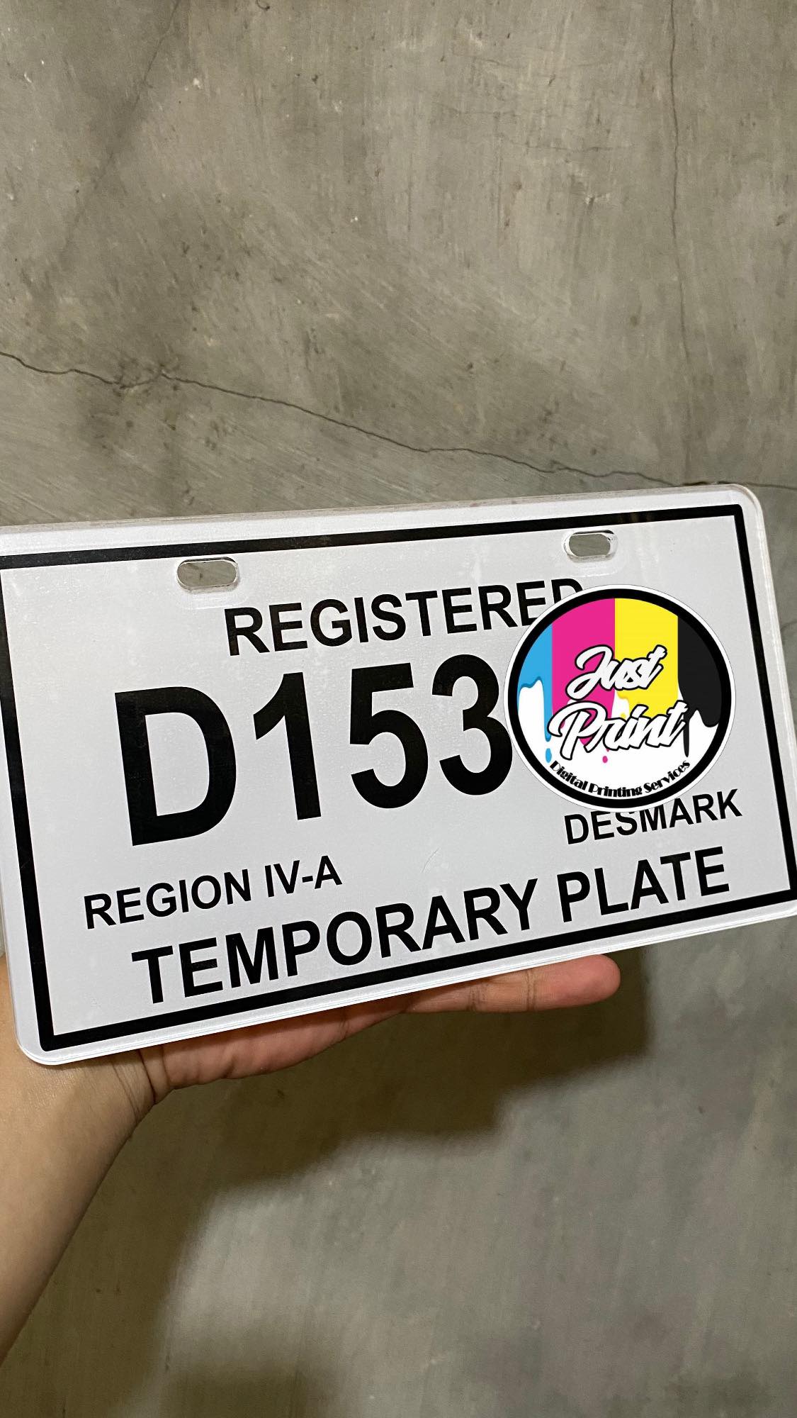 Just - Acrylic Temporary Plate Number Thank you🫡 Available: 🛵Motorcycle ...