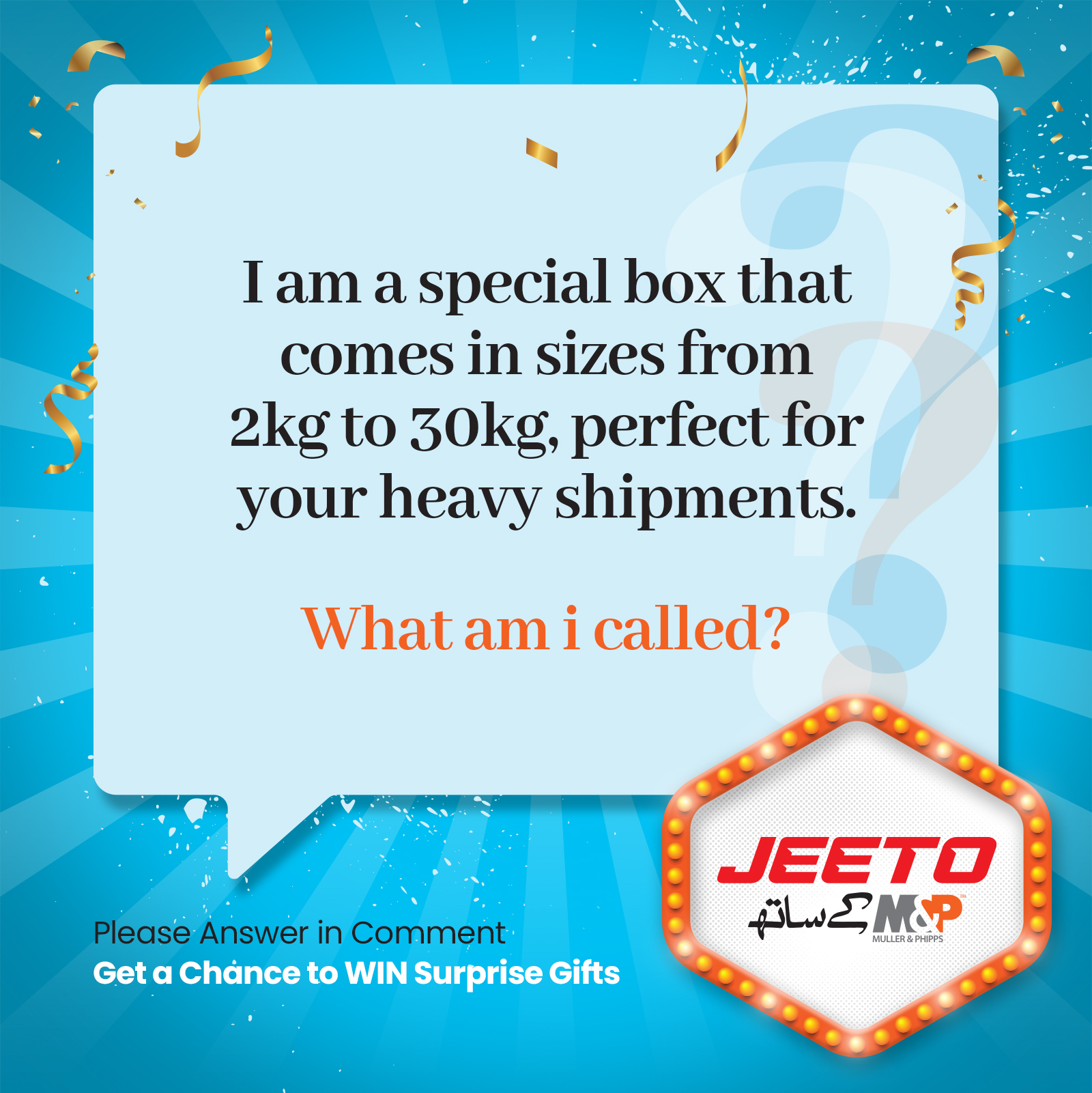 M&P Express Logistics - 🧠 Only the sharpest minds will crack this ...