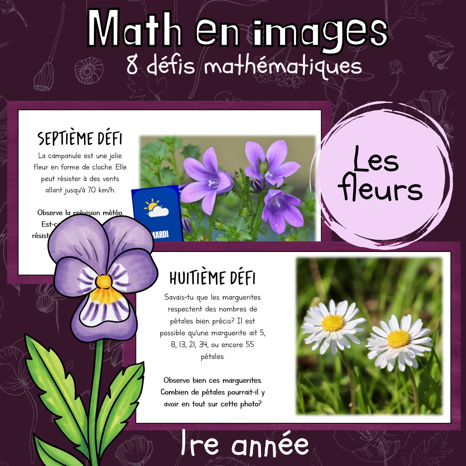 Créations - 𝐍𝐎𝐔𝐕𝐄𝐀𝐔𝐓𝐄́ - 𝐌𝐚𝐭𝐡 𝐩𝐚𝐫 𝐥'𝐢𝐦𝐚𝐠𝐞 - 𝐋𝐞𝐬 𝐟𝐥𝐞𝐮𝐫𝐬 (1re) J'ai ...