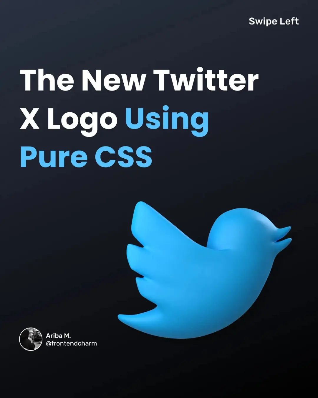 The new Twitter X Logo Using HTML... - Web Design University