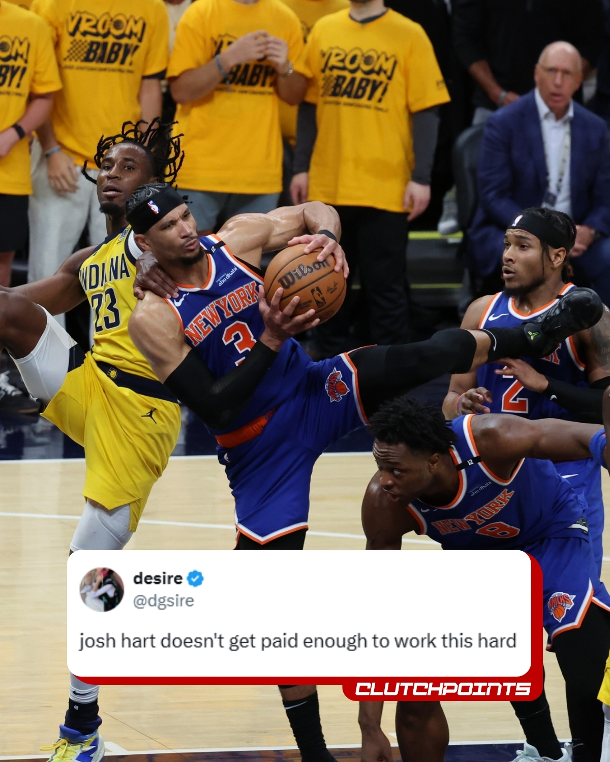 Nobody wants the ball more than Josh Hart 😤
