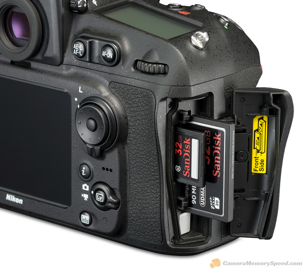 What CF card works well with the Nikon D4s camera's speed?