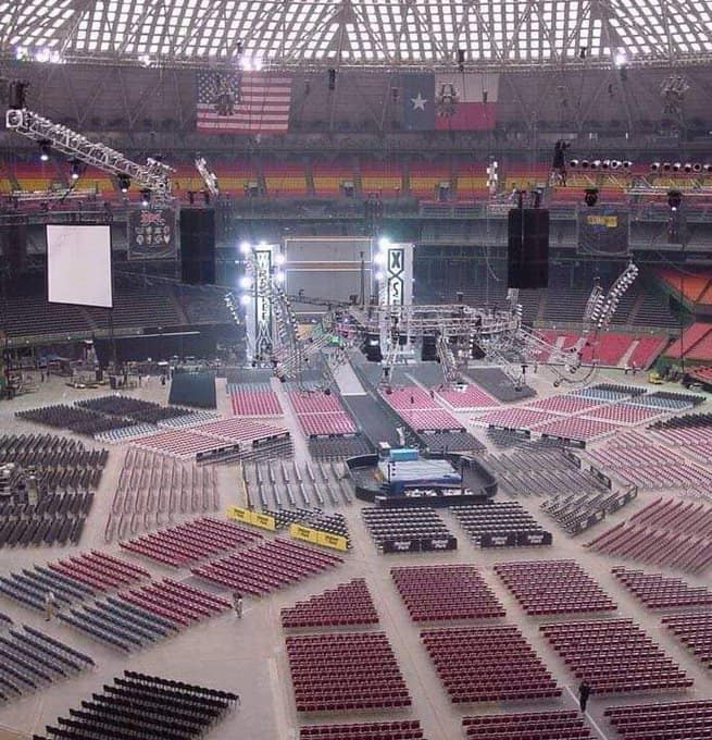 The Astrodome in Houston, Texas before WWF Wrestlemania X-Seven