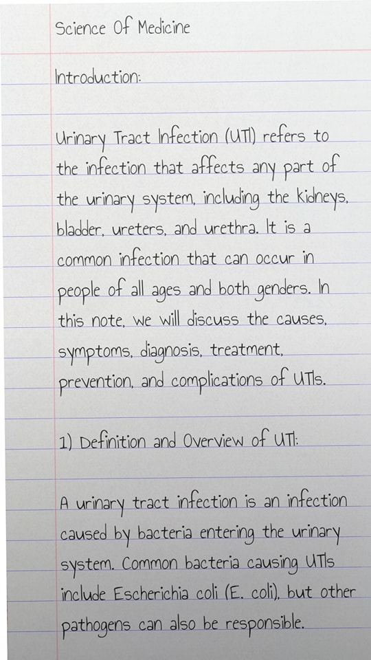 Urinary Tract Infection | Easy Notes - Science Of Medicine