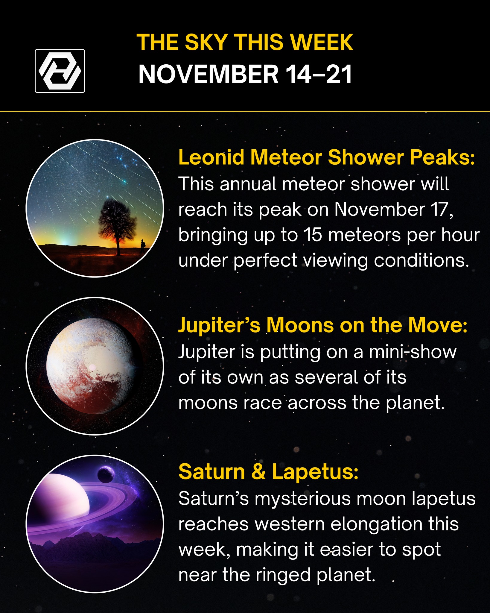 AyE uniVERSE - 🌌 The Sky This Week: November 14–21 🌠 A... | Facebook