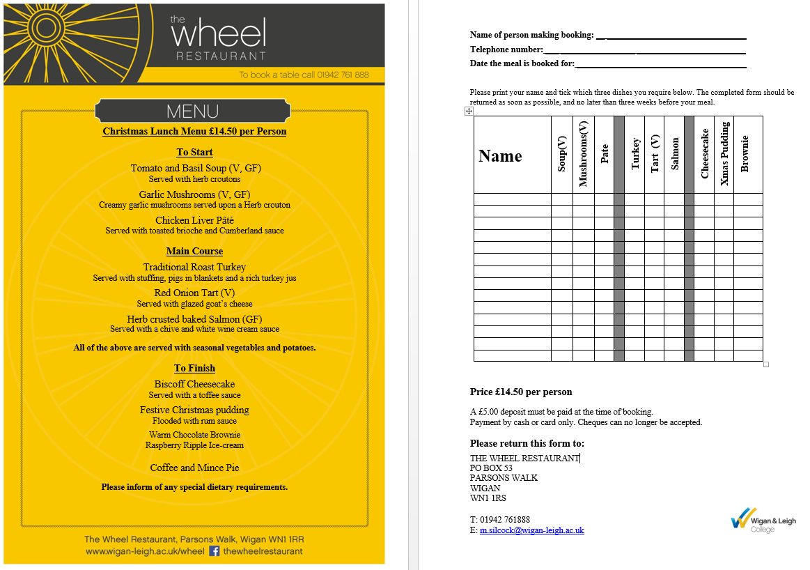 The Wheel Restaurant | Wigan