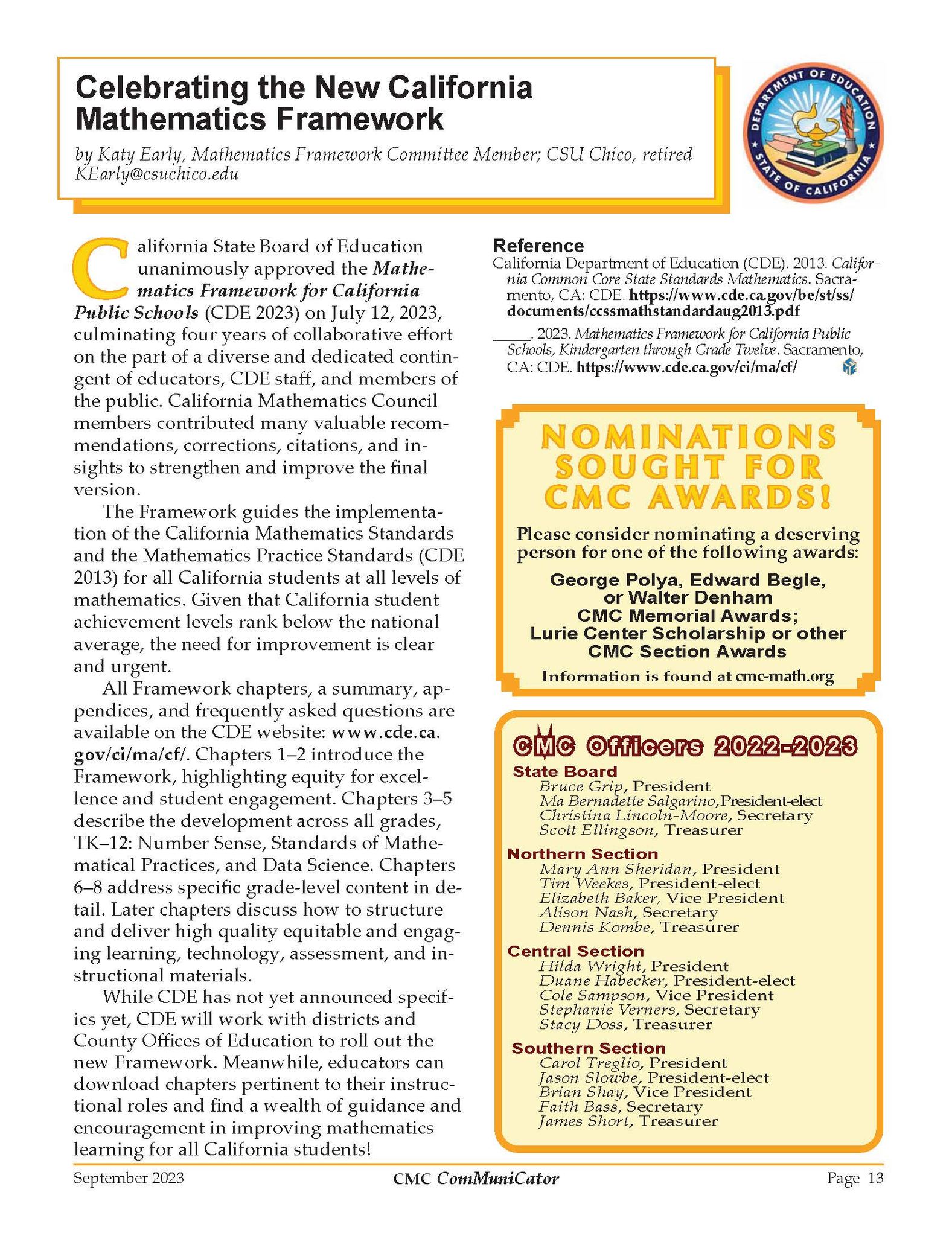 CMC - California Mathematics Council | Kentfield CA