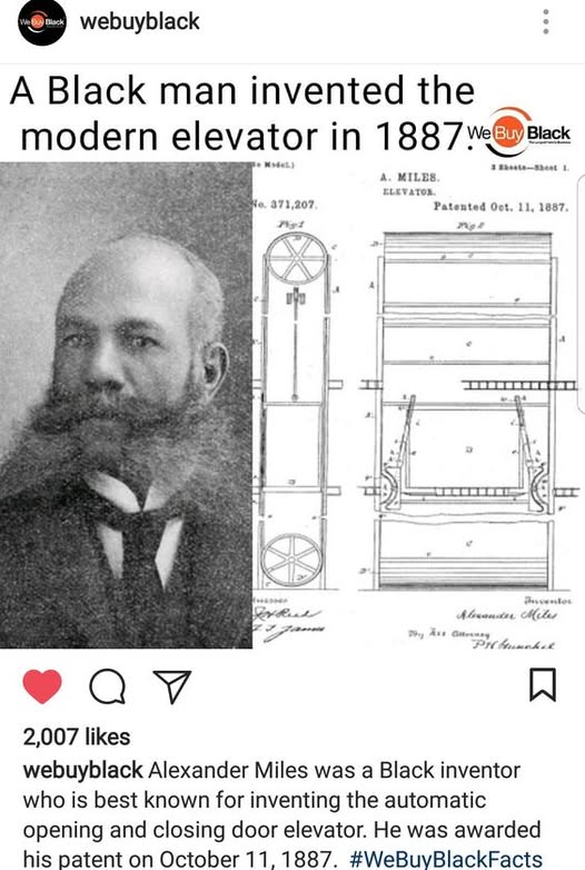 Black - Black Inventors: Alexander Miles (5/18/1838 – 5/7/1918 ...
