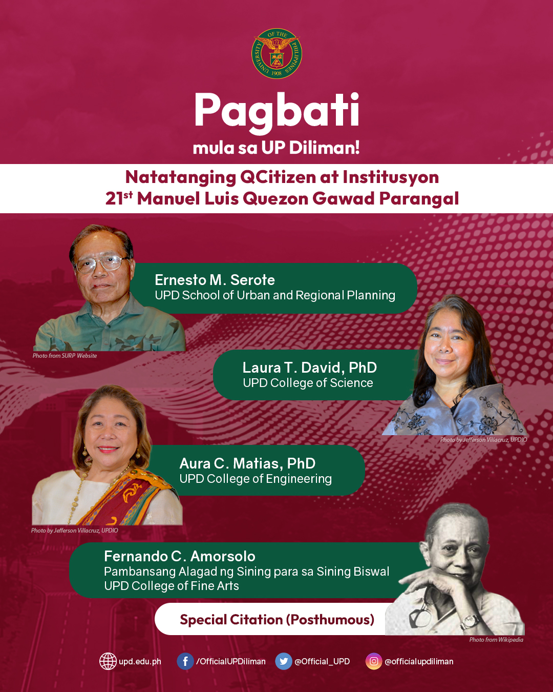 UP Diliman - Binabati ng UP Diliman (UPD) ang pamilya ni... | Facebook