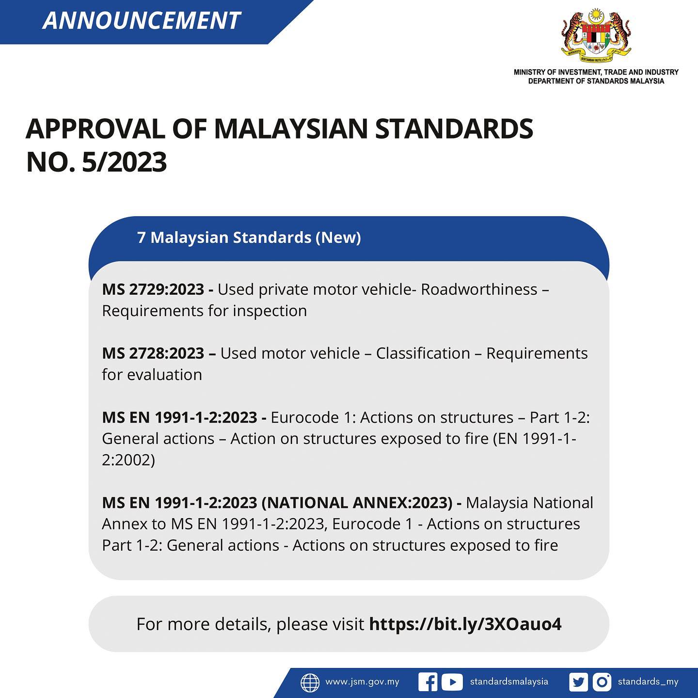 Approval of Malaysian... - Jabatan Standard Malaysia | Facebook