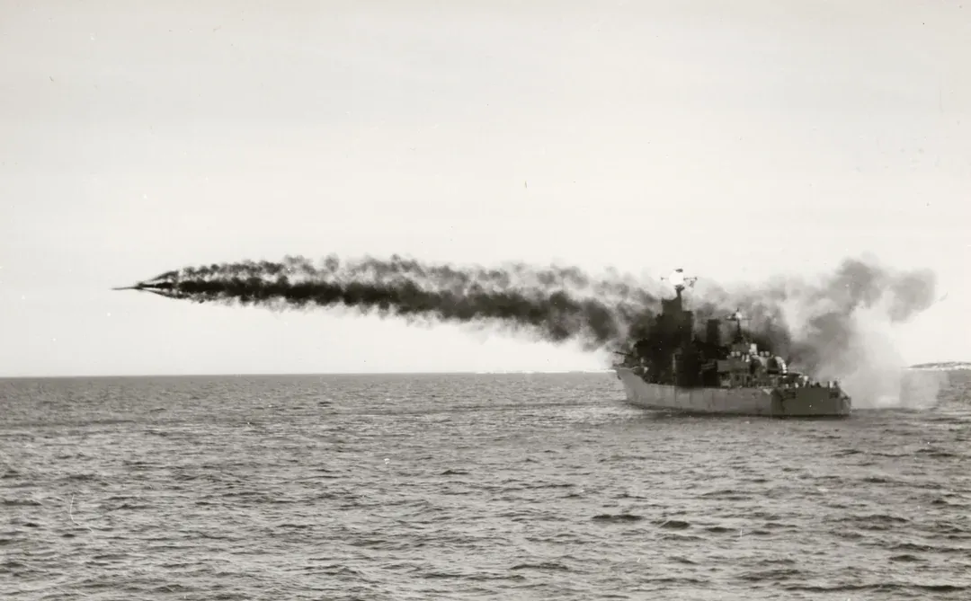 NavalHistoria - The HMS Småland, a Halland-class destroyer, is shown ...