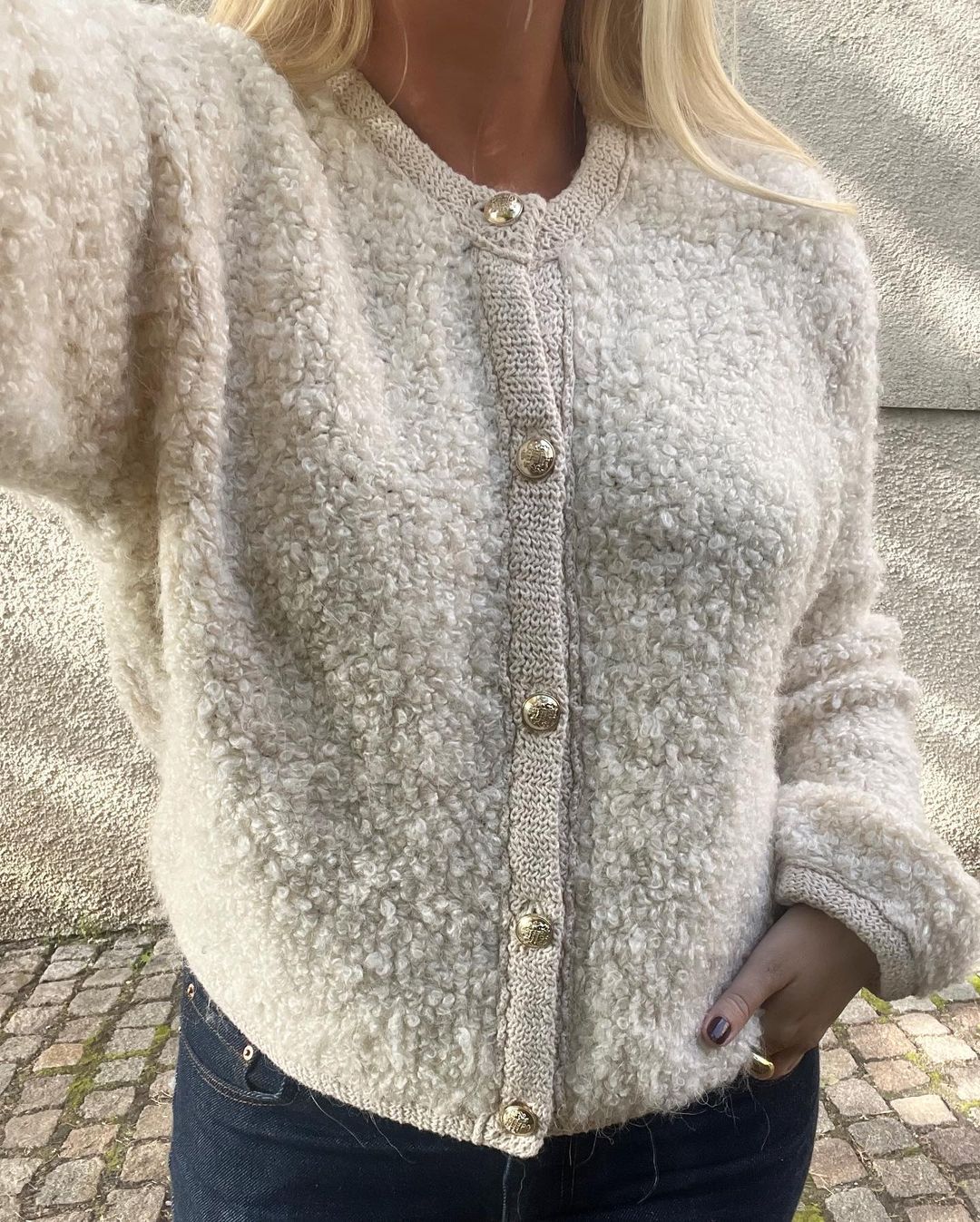 BOUCLE KNIT COOTIE CARDIGAN トップス N/C