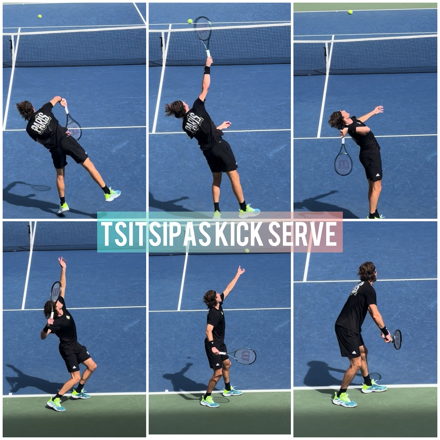 Tennis.Haus - Tsitsipas uses an strong toss behind his head to load the ...